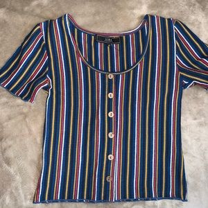 Striped Crop Top